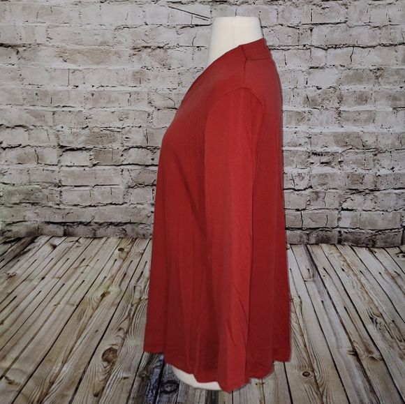 Eileen Fisher Top Size M Red - Picture 2 of 7